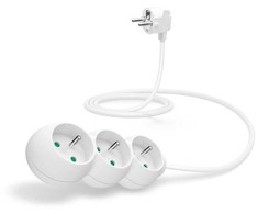 Connect IT CONNECT IT ilgintuvas 230V, 3 lizdai, 1,5 m, be jungiklio (baltas)
