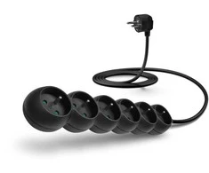 Connect It Prijunkite IT ilgintuvą 230 V, 6 lizdai, 2m, be jungiklio (juodas)