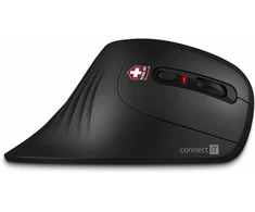 Pelė Connect IT CONNECT IT FOR HEALTH ergonomiczna pionowa belaidė pelė juoda