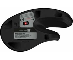 Pelė Connect IT CONNECT IT FOR HEALTH ergonomiczna pionowa belaidė pelė juoda