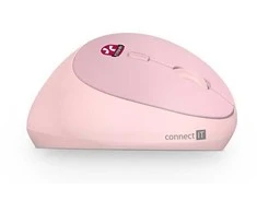CONNECT IT FOR HEALTH LADIES Rožinis ergonomic vertical pelė, wireless