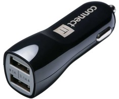 CONNECT IT USB PREMIUM universalus automobilinis įkroviklis (2x USB 3.1A ir 1A., automobilinis adapteris CL)