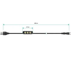 CONNECT IT Magnetic PowerLink 3in1 laidas (USB-C/Lightning/MicroUSB), 2m
