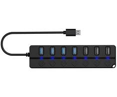 HUB USB Connect IT Mighty Switch 2, 4xUSB 3.0, 3xUSB 2.0, zewnętrzny, juoda (CHU-5410-BK)