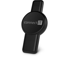 „CONNECT IT WatchTravelCharge“ belaidis įkroviklis, skirtas „Apple“ ir „Samsung Watch“, juodas