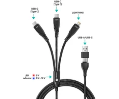 Kabelis USB Connect IT USB-C - Lightning 1.25 m Juodas (CCA-2320-BK)