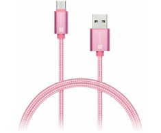 Connect It Prijunkite IT Wirez Premium Metallic USB-C, USB-C duomenų kabelis, rose auksinis, 1 m