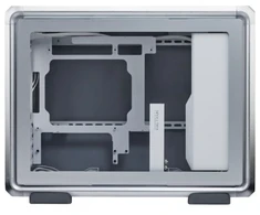 Cooler Master case MasterFrame 400 Mesh Sidabrinis, mATX, Průhledná bočnice, 1x 120 mm ARGB Fan, Střibrná