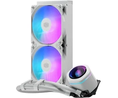 Cooler Master vodní chladič MasterLiquid Core Nex Digital 240 Baltas ARGB, 2x 120mm, ARGB, LGA1851, AM5, Bílá