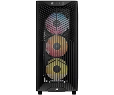 „Corsair 3200D RS ARGB“ kompiuterio korpusas, vidutinio dydžio bokštas, ATX, grūdintas stiklas – pilkas