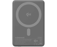Cubenest Qi2 Magnetic Wireless Powerbank SlimDual 5000 mAh SQ1B3D - sidabrinis