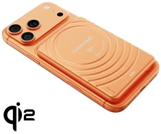 Cubenest Qi2 Magnetic Wireless Powerbank SlimDual 5000 mAh SQ1B3D - oranžinis