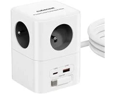 Cubenest PowerCube 4xAC PD 65W 3 m pilka