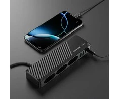 Cubenest PowerStrip SlimLine 2xUSB-A + 2x USB-C 33W Juodas