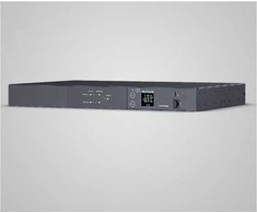CYBERPOWER PDU24005 Matuojamas ATS PDU 230V/20A 1U 8x IEC-320 2x IEC C19 Outlets nuoseklusis prievadas PowerPanel Center programinė įranga