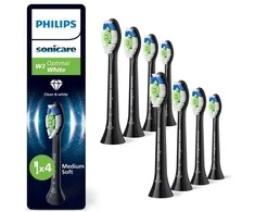 8 dalių šepetėlių galvučių pakuotė Philips Sonicare Optimal White HX6068/88, Juodos spalvos