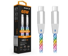 Data cable ALIGATOR POWER 3A 65W, USB-C/USB-C, 1.2m luminous