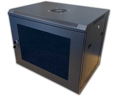 DATACOM 19" rack 9U/450 mm BK (glass) juodas
