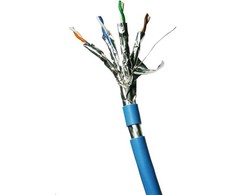 DATACOM F/FTP wire CAT6A LSOH,Eca 100m, sheath mėlynas