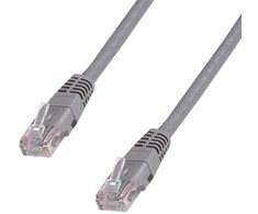 DATACOM Patch cord UTP CAT5E 5m (x) pilkas crossed
