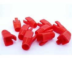 DATACOM RJ45 plug sleeve (CAT6A,CAT7) red (10pcs)