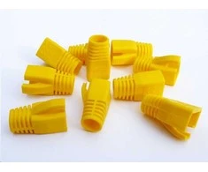 DATACOM RJ45 plug sleeves (CAT6A,CAT7) yellow (10pcs)