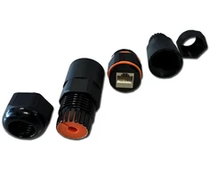 DATACOM STP CAT6A jungtis, 2xRJ45 (8p8c), tiesi, LAUKO SKIRTUMUI