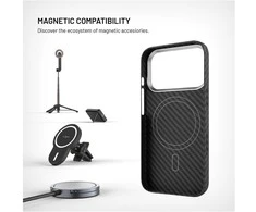 Dėklas Fixed MagVelar | Back cover | Apple | iPhone 17 Pro | Aramid | Juodas | MagSafe Support