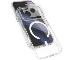Dėklas Epico Hero Mag+ Case for iPhone 17 Pro/18 Pro—Qi2 &amp; MagSafe Compatible—Transparent (Crossbody Straps &amp; Camera Island Protection)