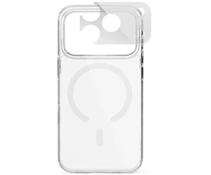 Dėklas Epico Hero Mag+ Case for iPhone 17 Pro/18 Pro—Qi2 &amp; MagSafe Compatible—Transparent (Crossbody Straps &amp; Camera Island Protection)