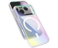 Dėklas Epico Hero Mag+ Case | iPhone 18 Pro Max | transparent &amp; holographic | Qi2 &amp; MagSafe compatible | crossbody straps | protection
