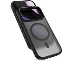 „Epico HeroMatte Pro Mag+Case“ dėklas, skirtas „iPhone 17 Pro Max“, suderinamas su „Qi2“ ir „MagSafe“, juodas