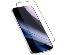 „Epico ImpactCeramic Glass 3D DF“, skirtas „iPhone 17 Pro“. Itin platus padengimas su vienu žingsniu apsauga nuo dulkių.