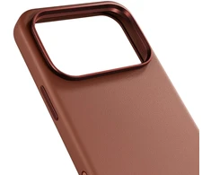 Dėklas Epico Leather Pro Mag+ Case for iPhone 17 Pro/18 Pro, Qi2 &amp; MagSafe Compatible - Brown (Camera Protection)