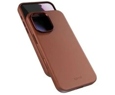 „Epico Leather Pro Mag+“ dėklas, skirtas „iPhone 17“, suderinamas su „Qi2“ ir „MagSafe“, rudas