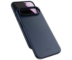 „Epico Leather Pro Mag+“ dėklas, skirtas „iPhone Air“, suderinamam su „Qi2“ ir „MagSafe“, mėlynas