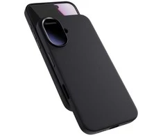 „Epico Silicone Pro Mag+“ dėklas, skirtas „iPhone 17“, suderinamas su „Qi2“ ir „MagSafe“, juodas