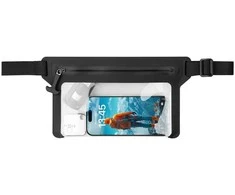 FIXED Dry Belt vandeniui atsparus dėklas, juodos spalvos