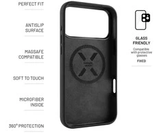 Dėklas Fixed Back cover | Apple | iPhone 17 Pro Max | Liquid silicon | Juodas | MagFlow
