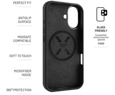 Dėklas Fixed Back cover | Apple | iPhone 17 | Liquid silicon | Juodas | MagFlow