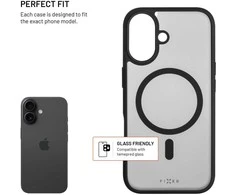 Dėklas Fixed SUTAISYTAS „MagMisty“ galinis dangtelis su „MagSafe“ palaikymu, skirtas „Apple iPhone 17“, juodas
