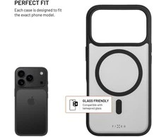 Dėklas Fixed TAISYTAS „MagMisty“ galinis dangtelis su „MagSafe“ palaikymu, skirtas „Apple iPhone 17 Pro“, juodas