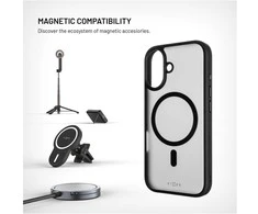 Dėklas Fixed SUTAISYTAS „MagMisty“ galinis dangtelis su „MagSafe“ palaikymu, skirtas „Apple iPhone 17“, juodas