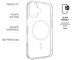 Dėklas Fixed Fiksuotas galinis dangtelis | Apple | iPhone 17 | TPU/PC | Skaidrus | MagPure