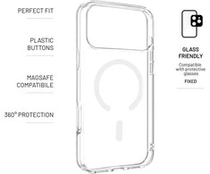 Dėklas Fixed Galinis dangtelis | Apple | iPhone 17 Pro Max | TPU/PC | Skaidrus | MagPure