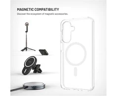 Dėklas Tylny pokrowiec FIXED MagPure su obsługą MagSafe pro Samsung Galaxy A17 4G/5G permatomas