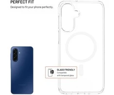 Dėklas Tylny pokrowiec FIXED MagPure su obsługą MagSafe pro Samsung Galaxy A17 4G/5G permatomas