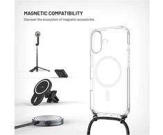 Dėklas Fixed FIXED MagPure Neck dla Apple iPhone 17, juoda