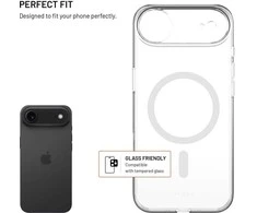 Dėklas Fixed FIKSUOTAS „MagShell“ galinis dangtelis su „MagSafe“ palaikymu, skirtas „Apple iPhone Air“, skaidrus