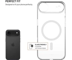 Dėklas Fixed FIKSUOTAS „MagShell“ galinis dangtelis su „MagSafe“ palaikymu, skirtas „Apple iPhone Air“, skaidrus